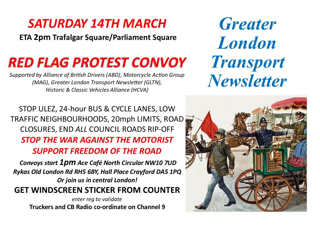 Red Flag Protest Convoy poster